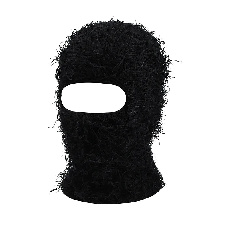 Kaleido Distressed Knit Balaclava