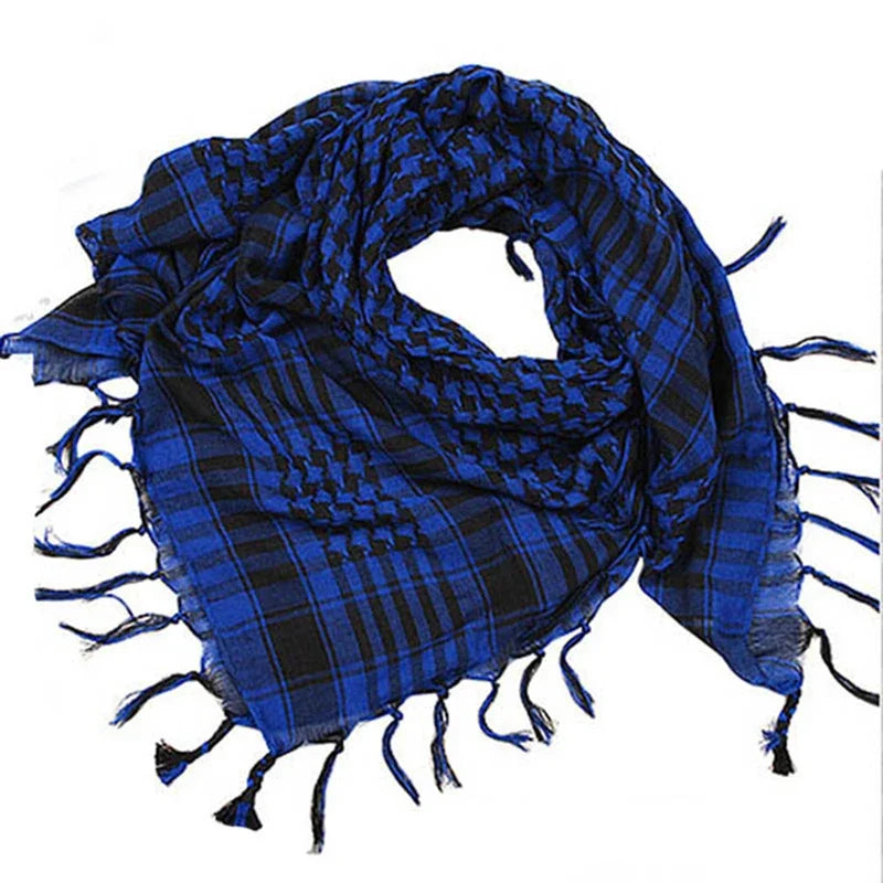 Kaleido Plaid Fringe Scarf