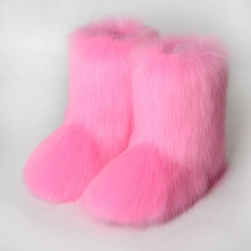 Kaleido Fuzzy Fur Boots
