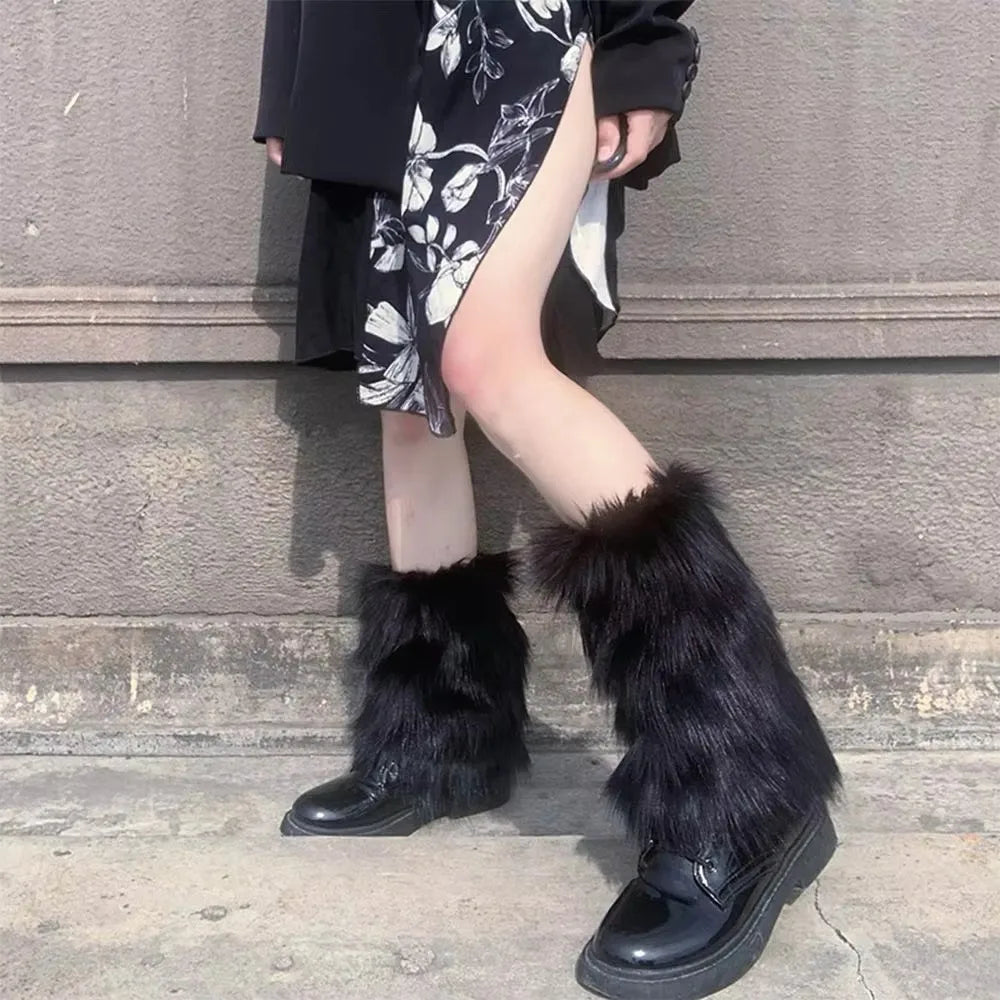 Kaleido Fuzzy Leg Warmers