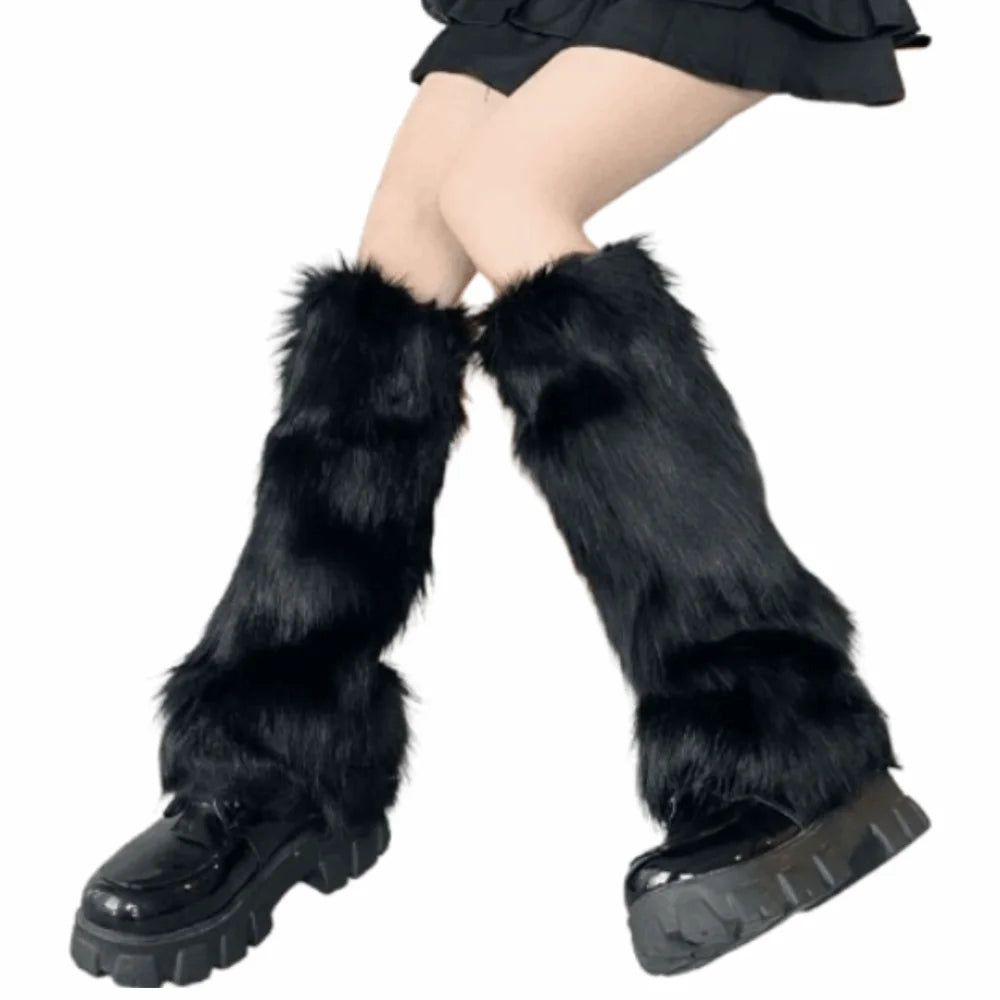 Kaleido Fuzzy Leg Warmers