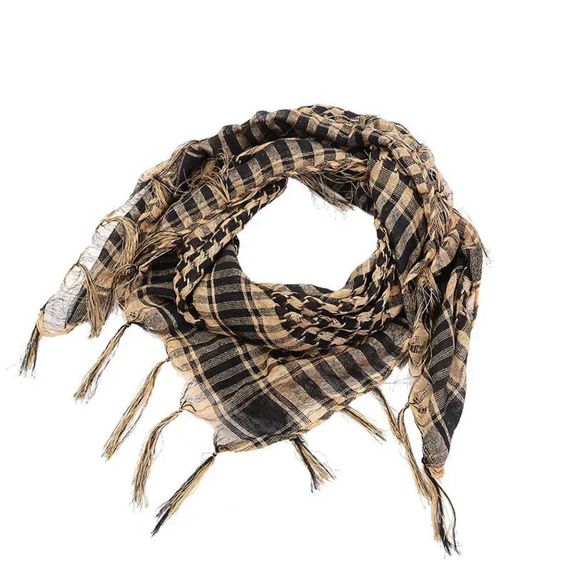 Kaleido Plaid Fringe Scarf