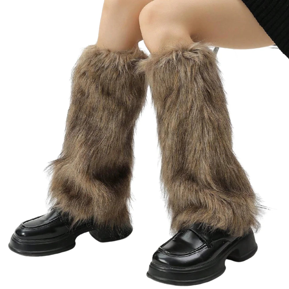 Kaleido Fuzzy Leg Warmers