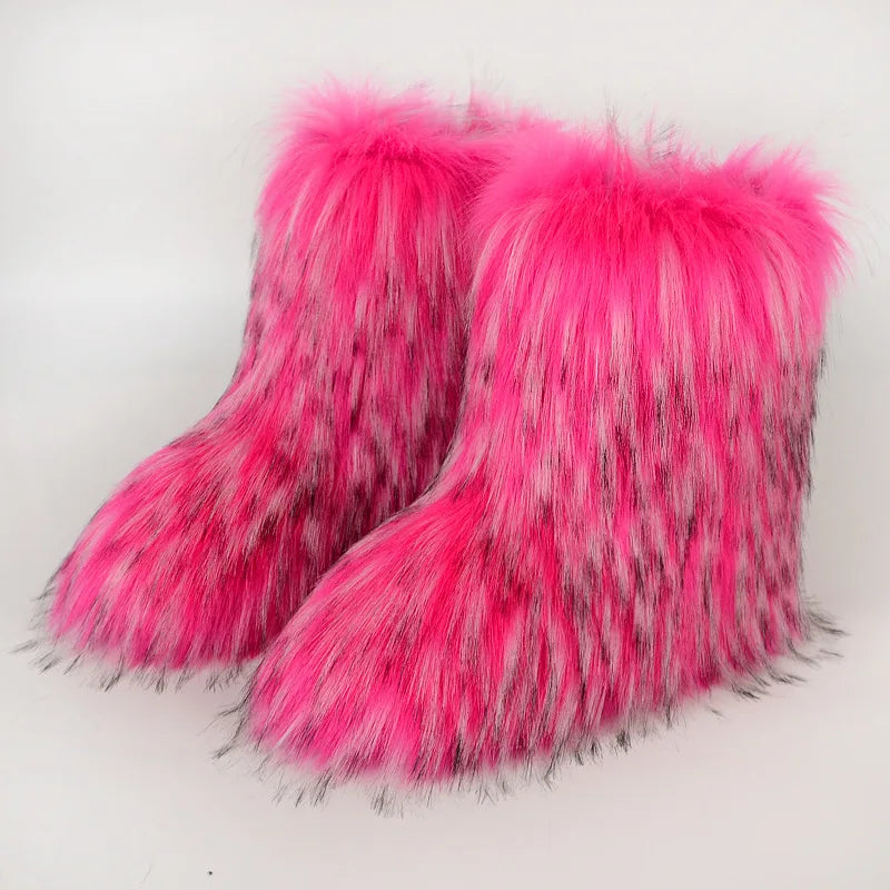 Kaleido Fuzzy Fur Boots