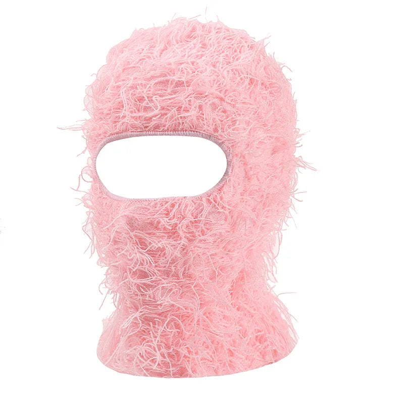 Kaleido Distressed Knit Balaclava