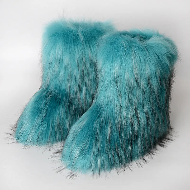 Kaleido Fuzzy Fur Boots