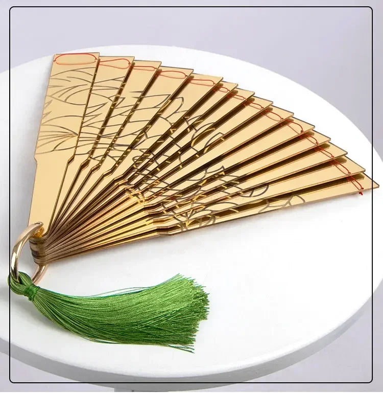 Kaleido Gold Mirror Fan
