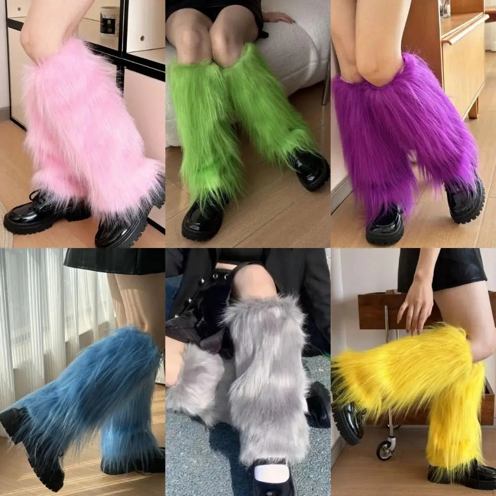 Kaleido Fuzzy Leg Warmers