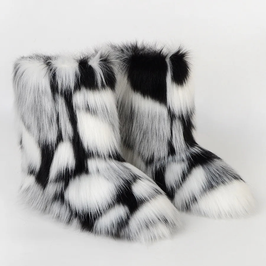 Kaleido Fuzzy Fur Boots