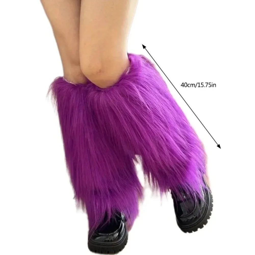 Kaleido Fuzzy Leg Warmers