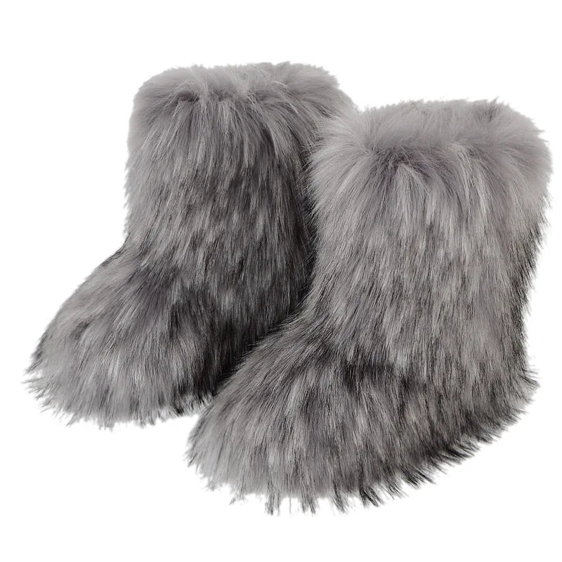 Kaleido Fuzzy Fur Boots