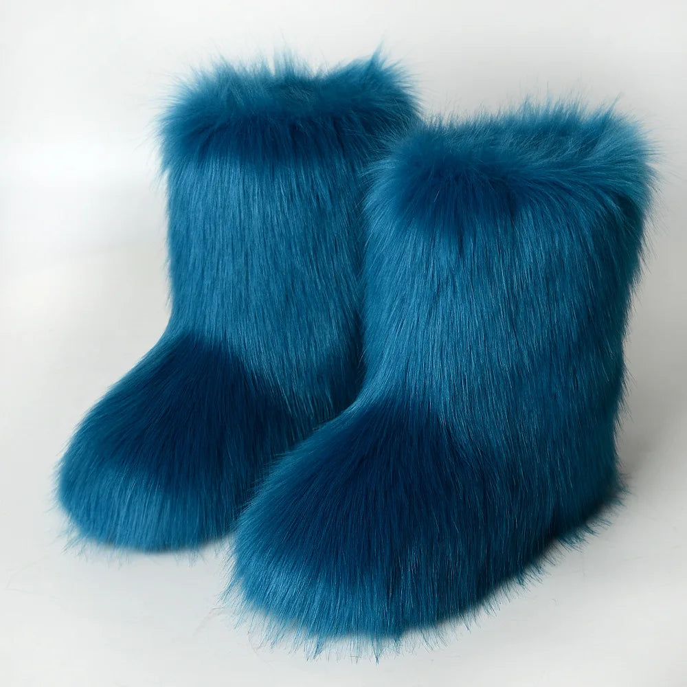 Kaleido Fuzzy Fur Boots