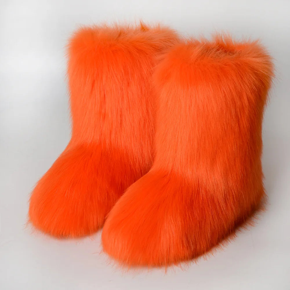 Kaleido Fuzzy Fur Boots