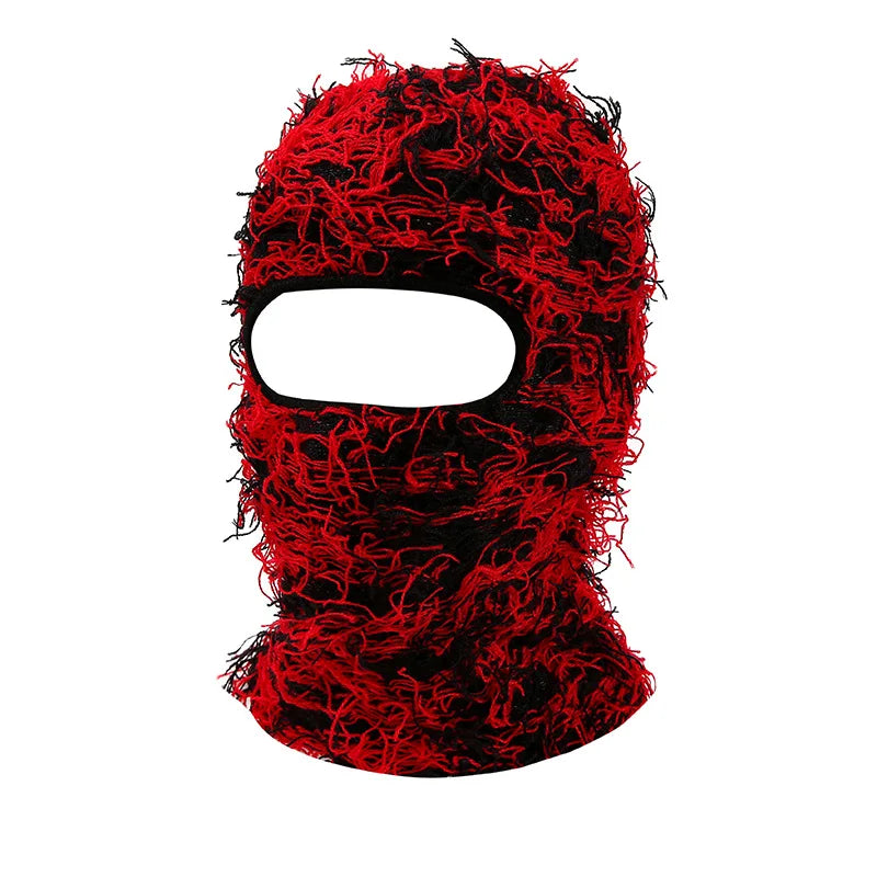 Kaleido Distressed Knit Balaclava