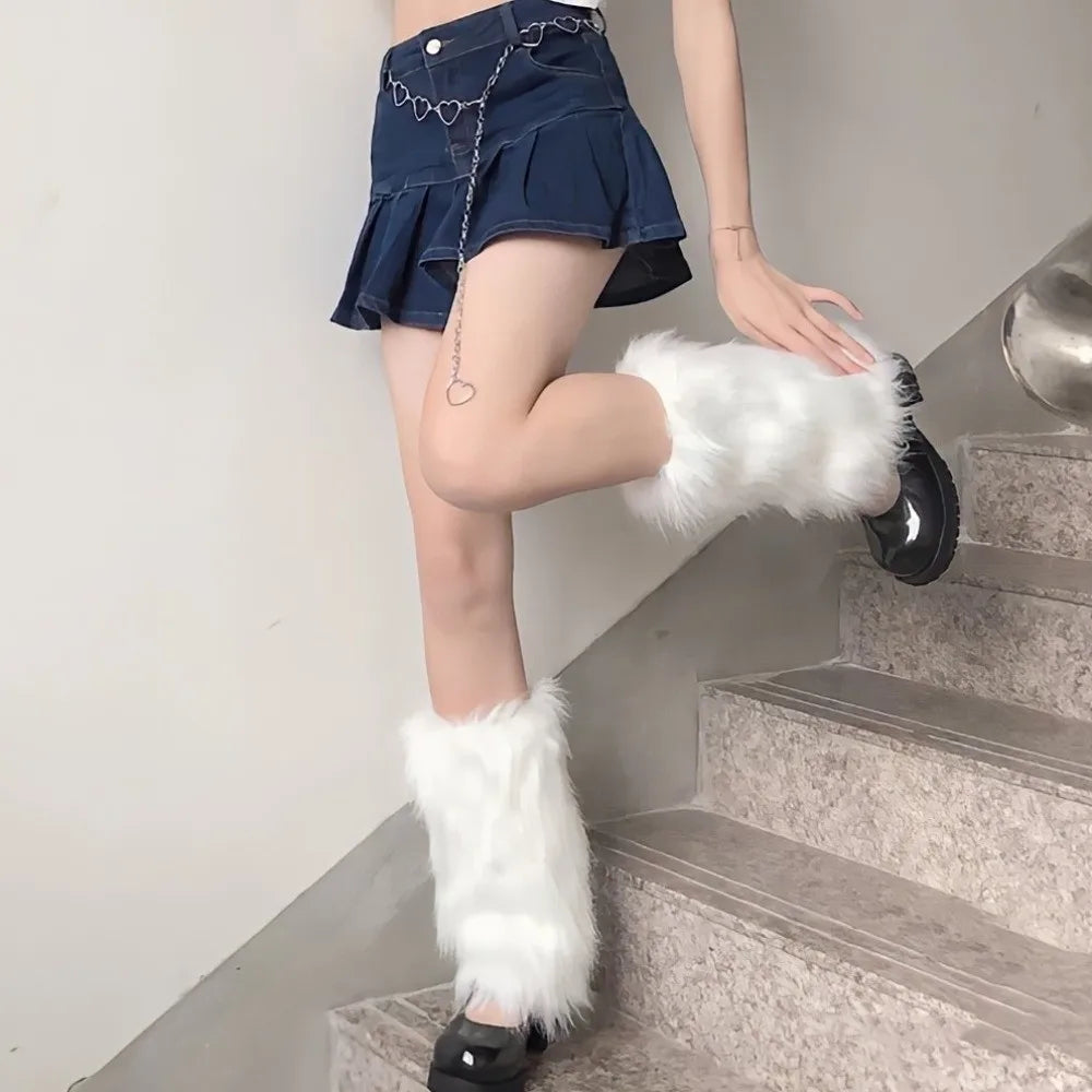Kaleido Fuzzy Leg Warmers