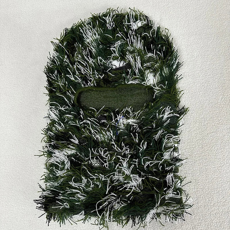 Kaleido Distressed Knit Balaclava