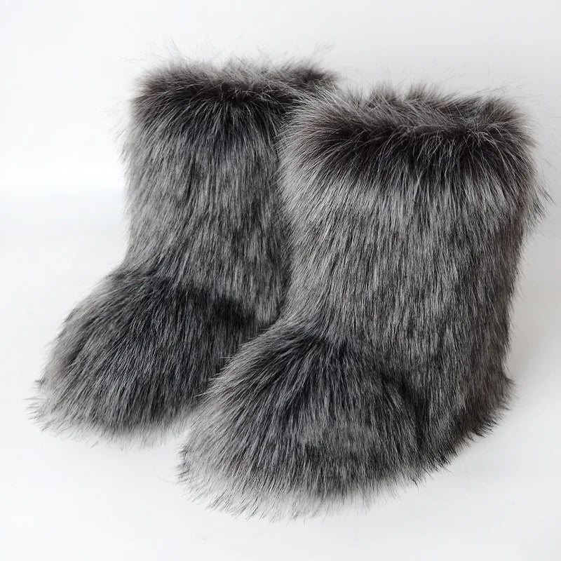 Kaleido Fuzzy Fur Boots