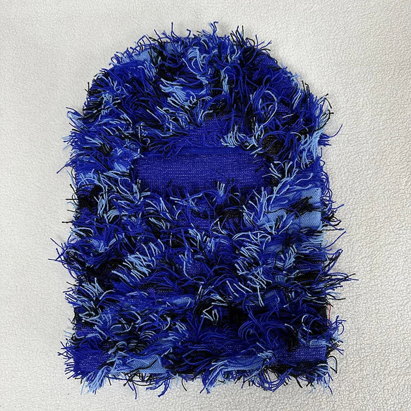 Kaleido Distressed Knit Balaclava