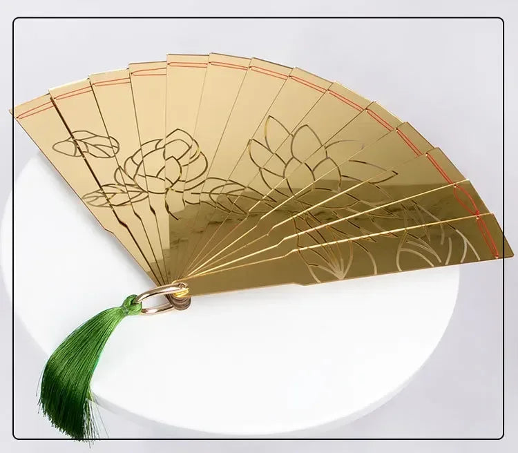 Kaleido Gold Mirror Fan
