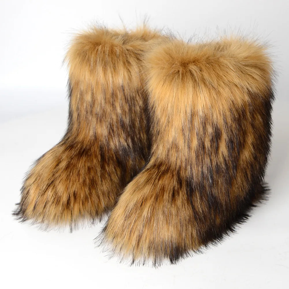 Kaleido Fuzzy Fur Boots
