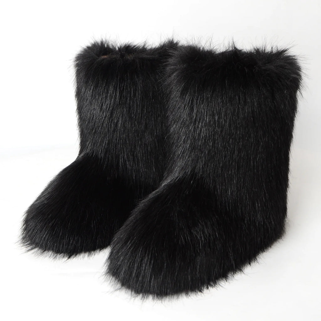 Kaleido Fuzzy Fur Boots