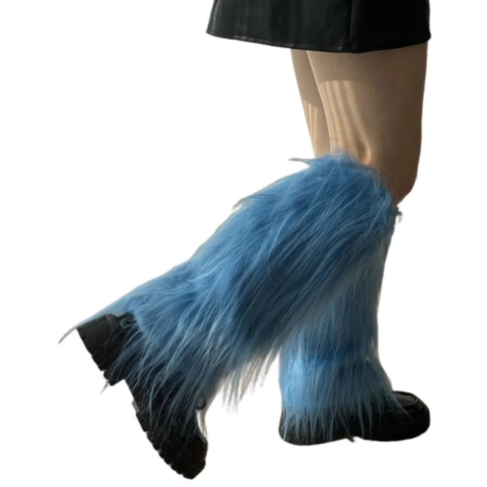 Kaleido Fuzzy Leg Warmers