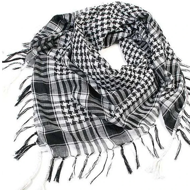 Kaleido Plaid Fringe Scarf