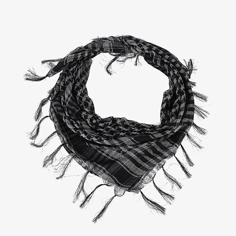 Kaleido Plaid Fringe Scarf