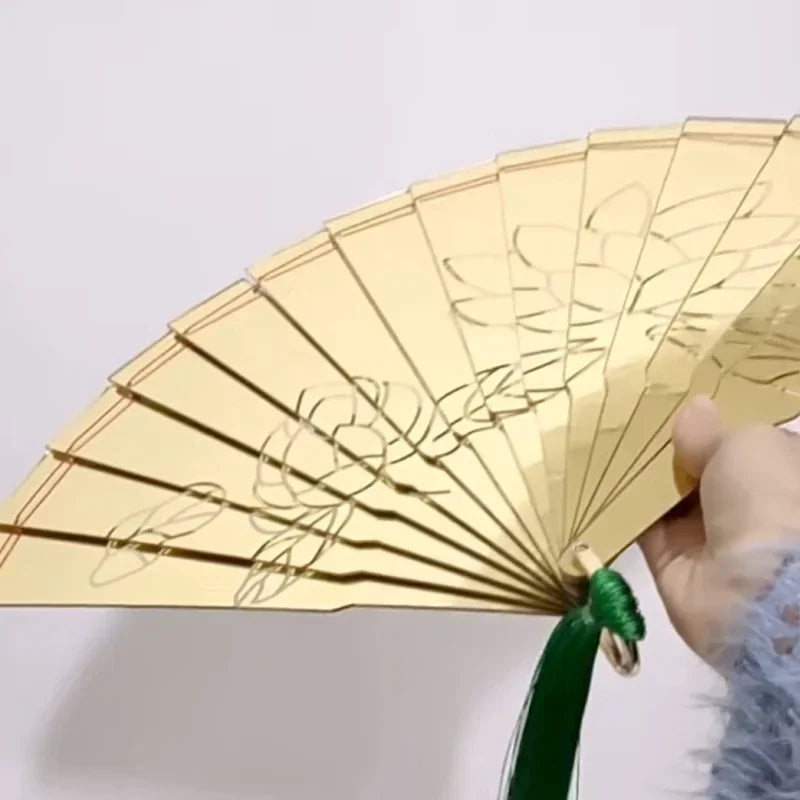 Kaleido Gold Mirror Fan