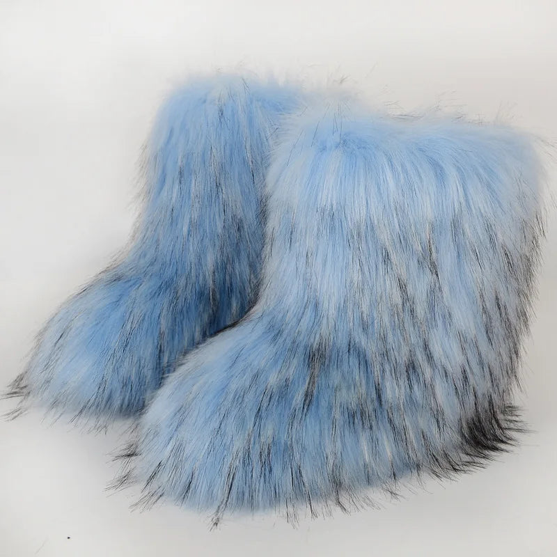 Kaleido Fuzzy Fur Boots