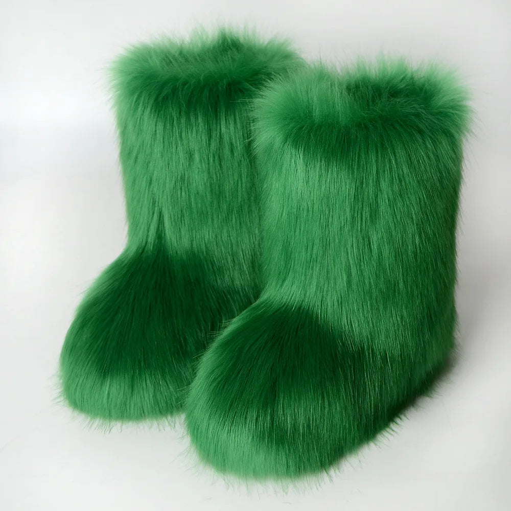 Kaleido Fuzzy Fur Boots