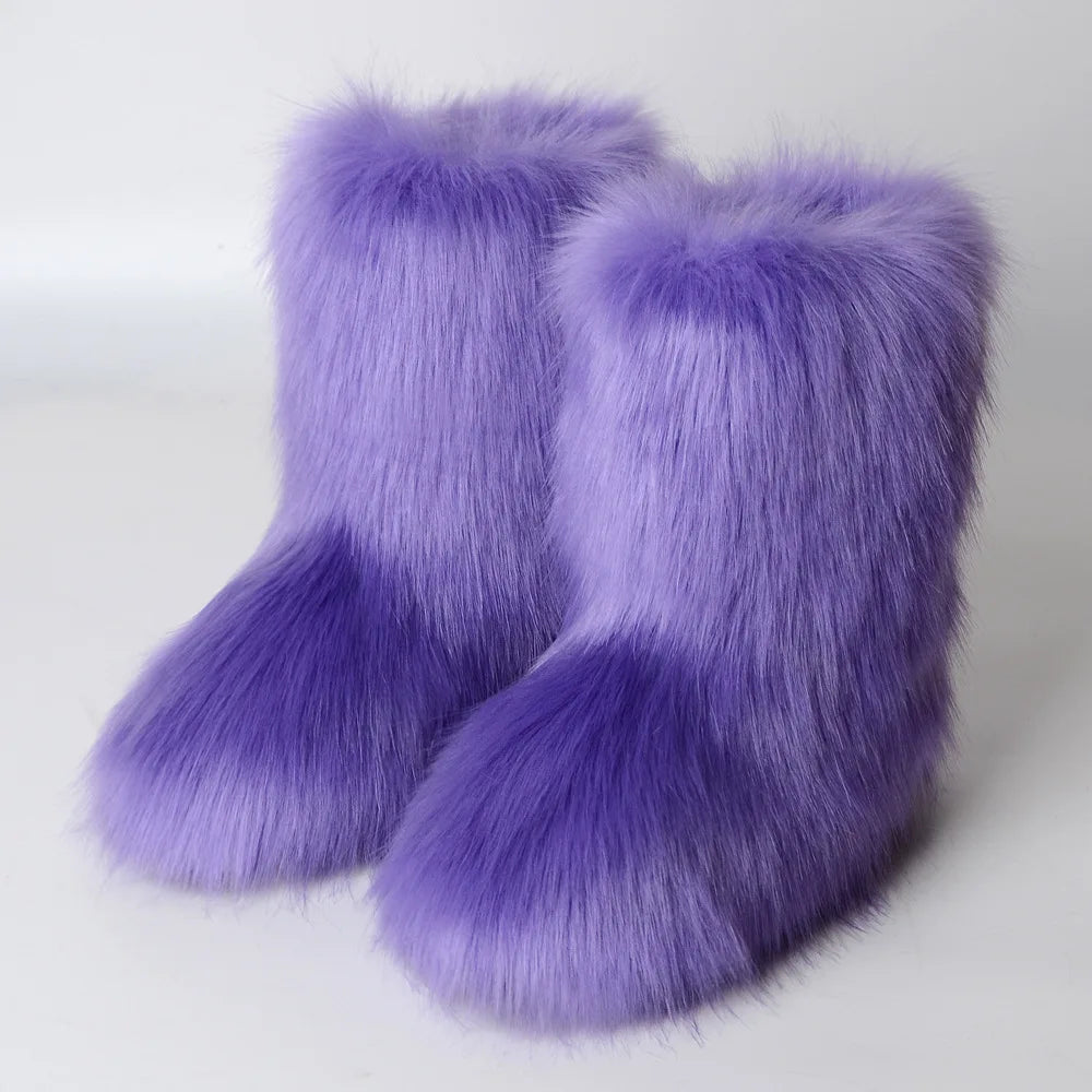 Kaleido Fuzzy Fur Boots
