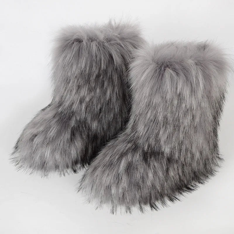 Kaleido Fuzzy Fur Boots