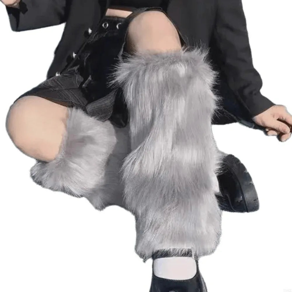 Kaleido Fuzzy Leg Warmers